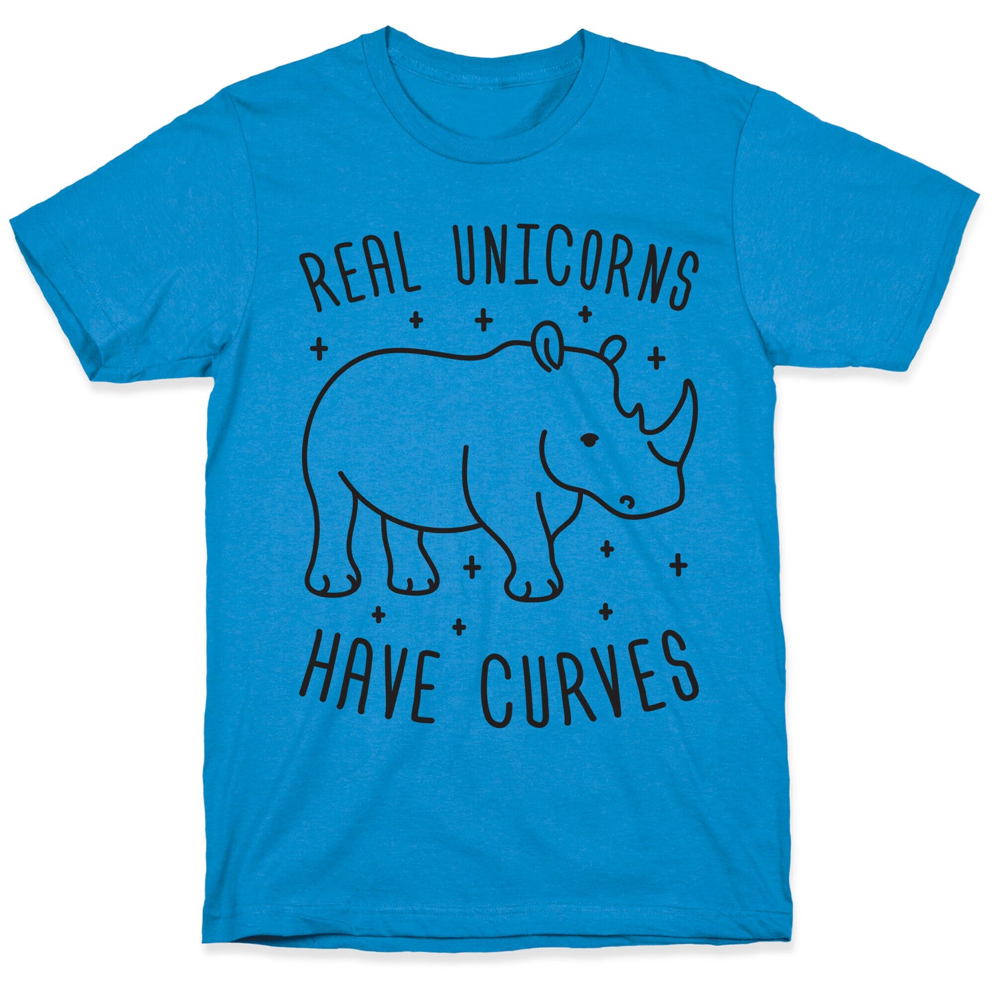 Real Unicorns Have Curves (Rhino) T-Shirt