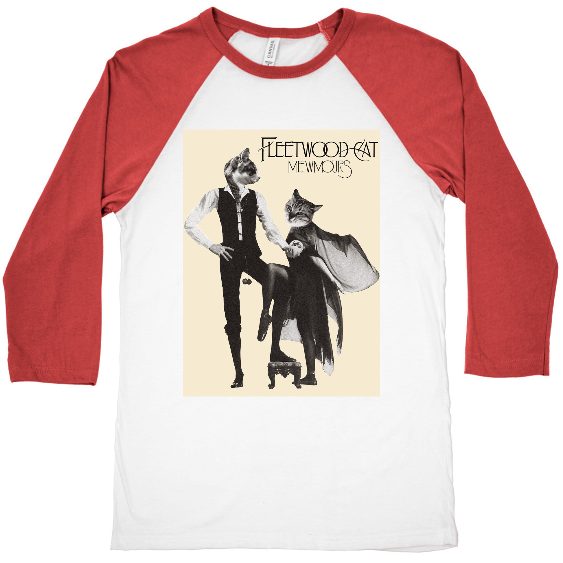 Fleetwood Cat Mewmours Mashup Baseball Tee