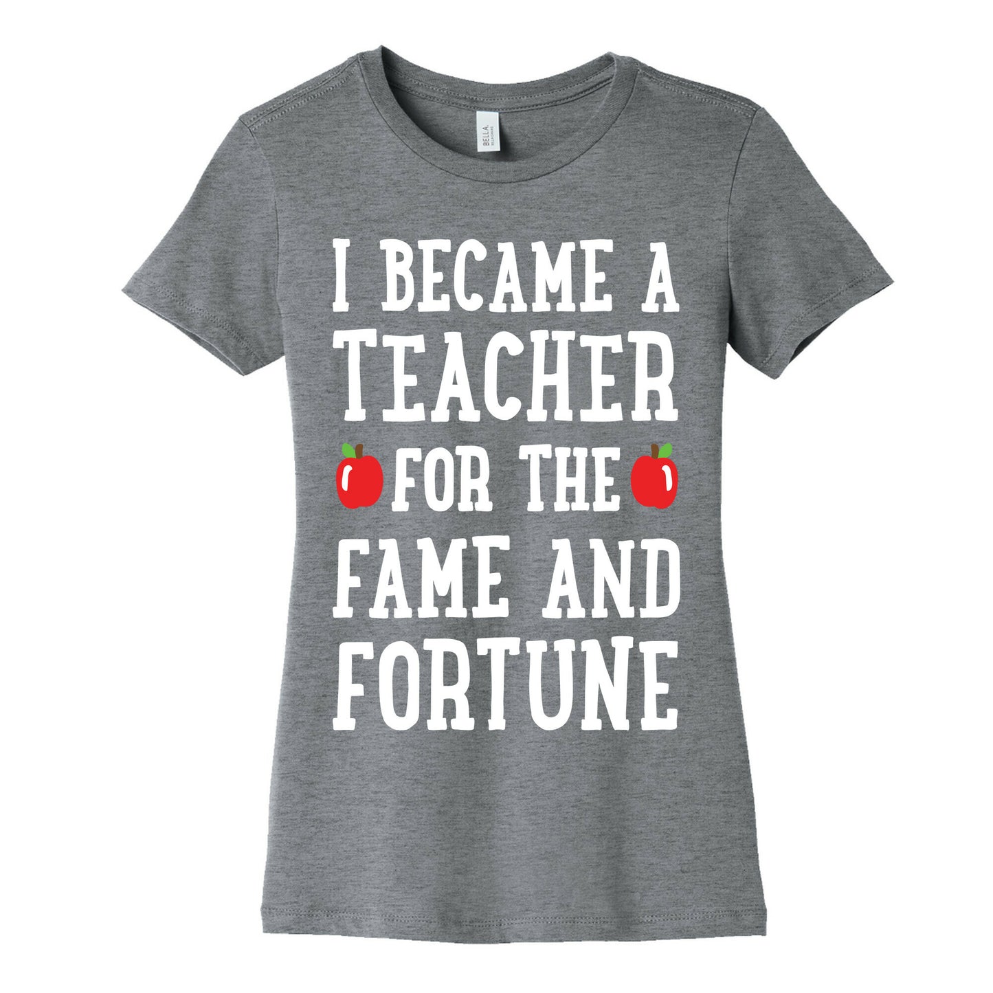 I Became A Teacher For The Fame And Fortune Women's Cotton Tee