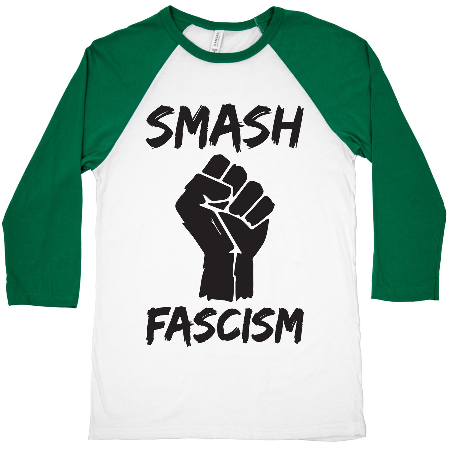 Smash Fascism Baseball Tee
