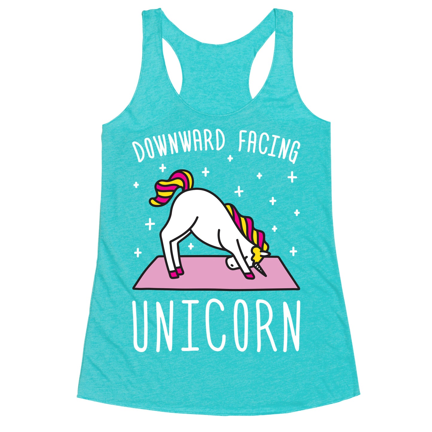 Downward Facing Unicorn Racerback Tank