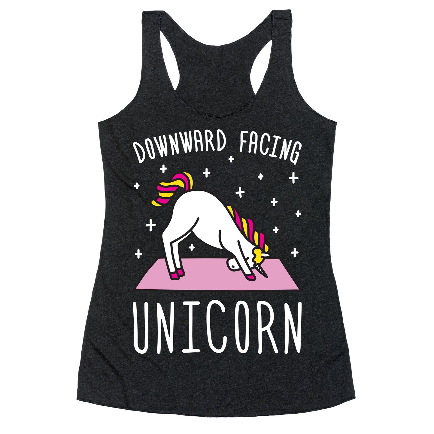 Downward Facing Unicorn Racerback Tank