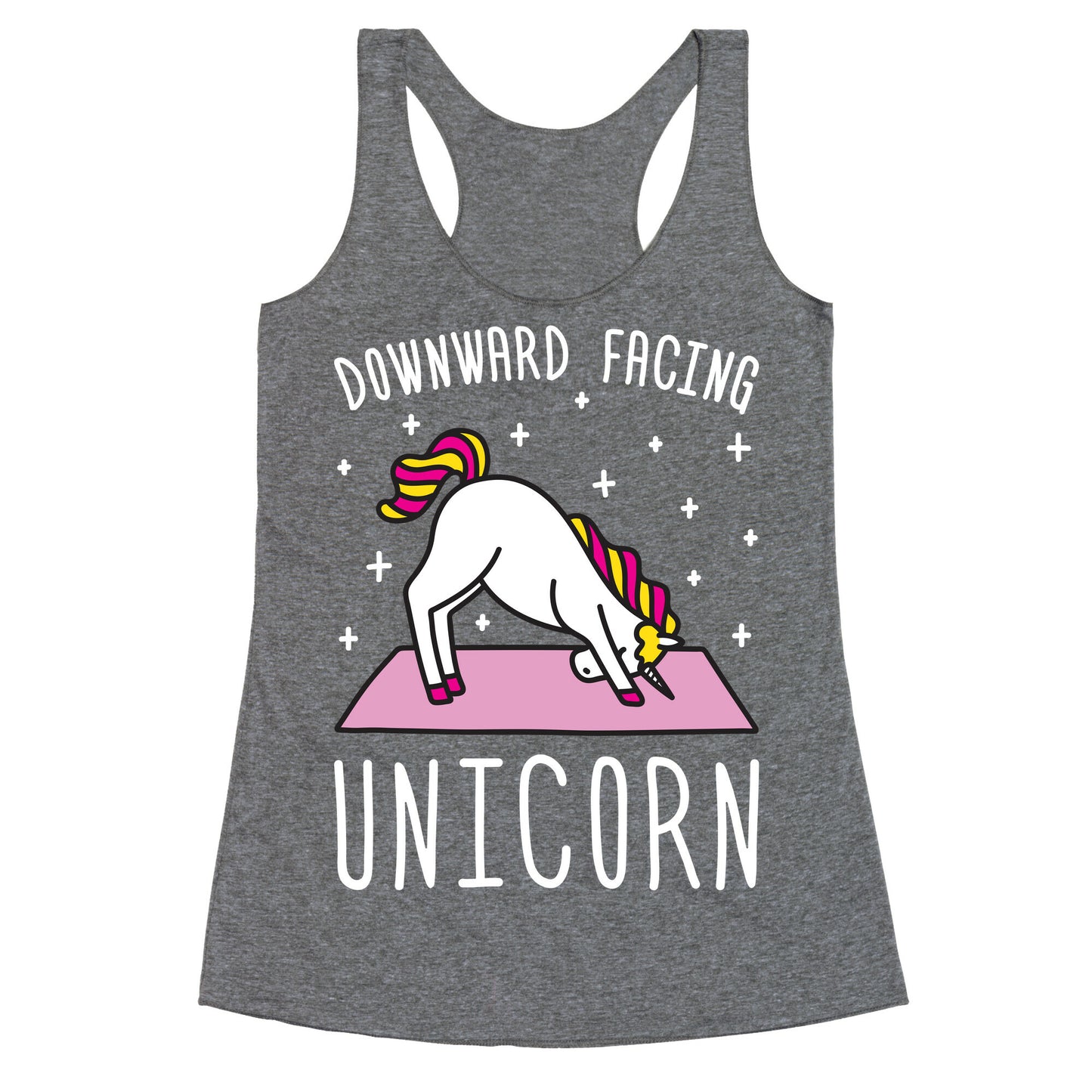Downward Facing Unicorn Racerback Tank