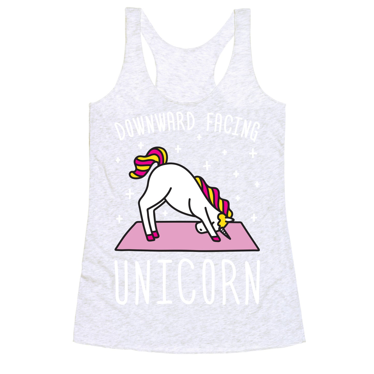 Downward Facing Unicorn Racerback Tank