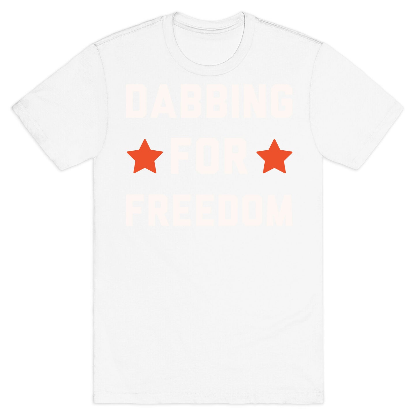 Dabbing For Freedom White Print T-Shirt