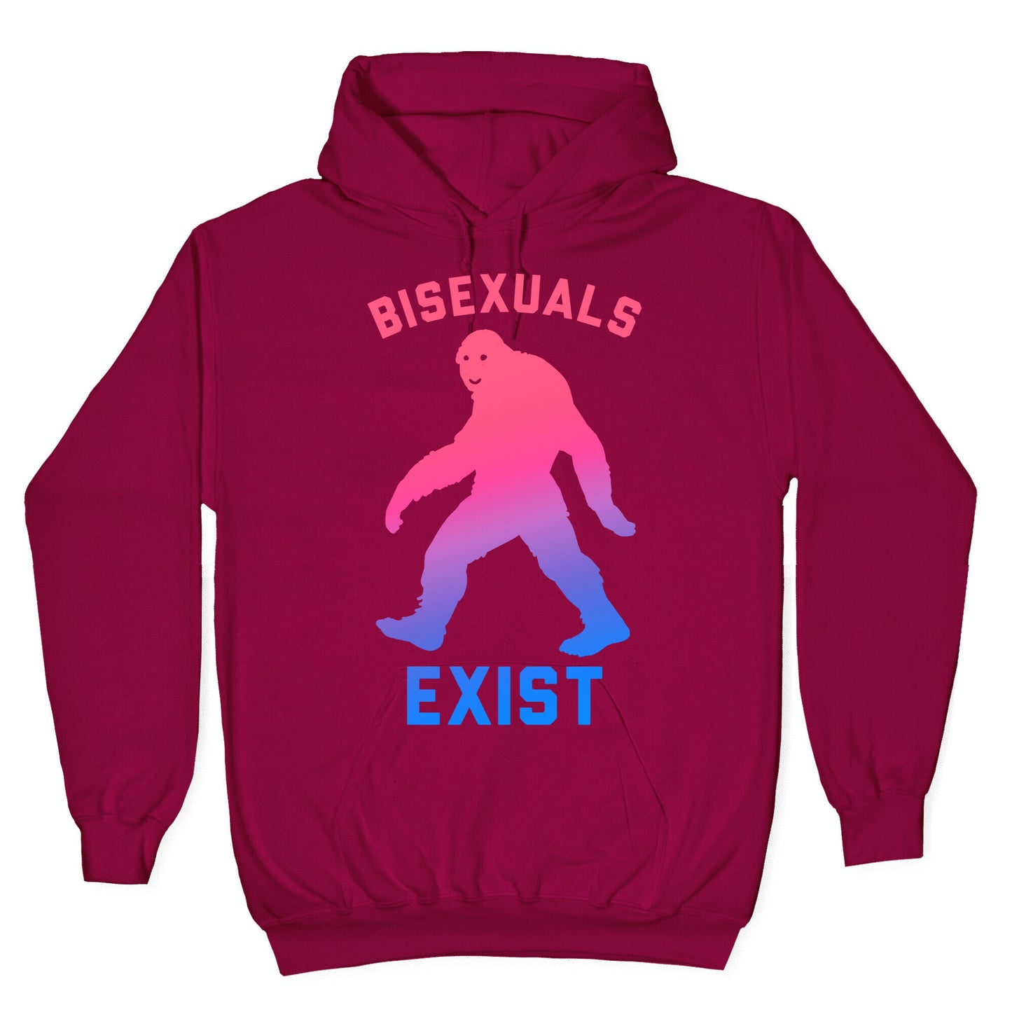 Bisexuals Exist Sasquatch Hoodie