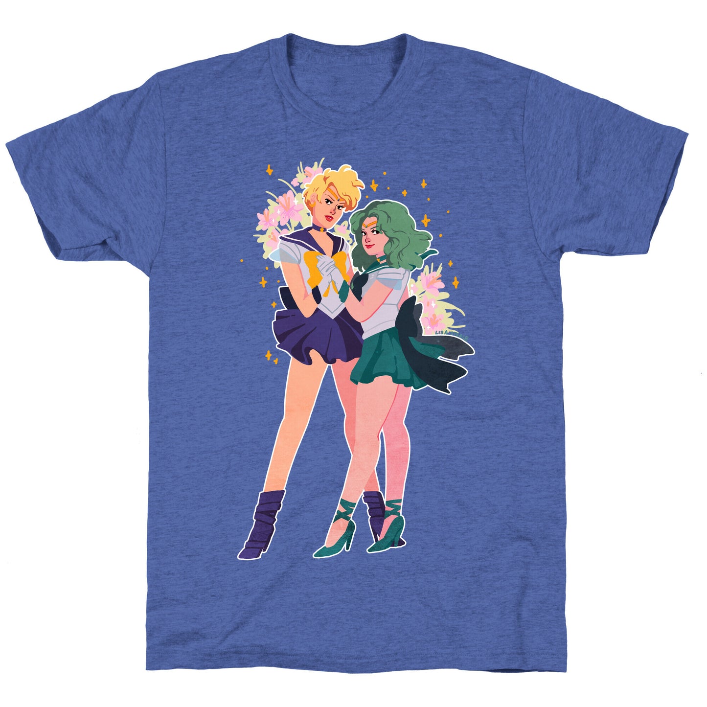 Sailor Neptune & Sailor Uranus Unisex Triblend Tee