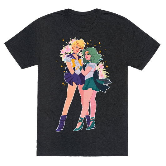 Sailor Neptune & Sailor Uranus Unisex Triblend Tee