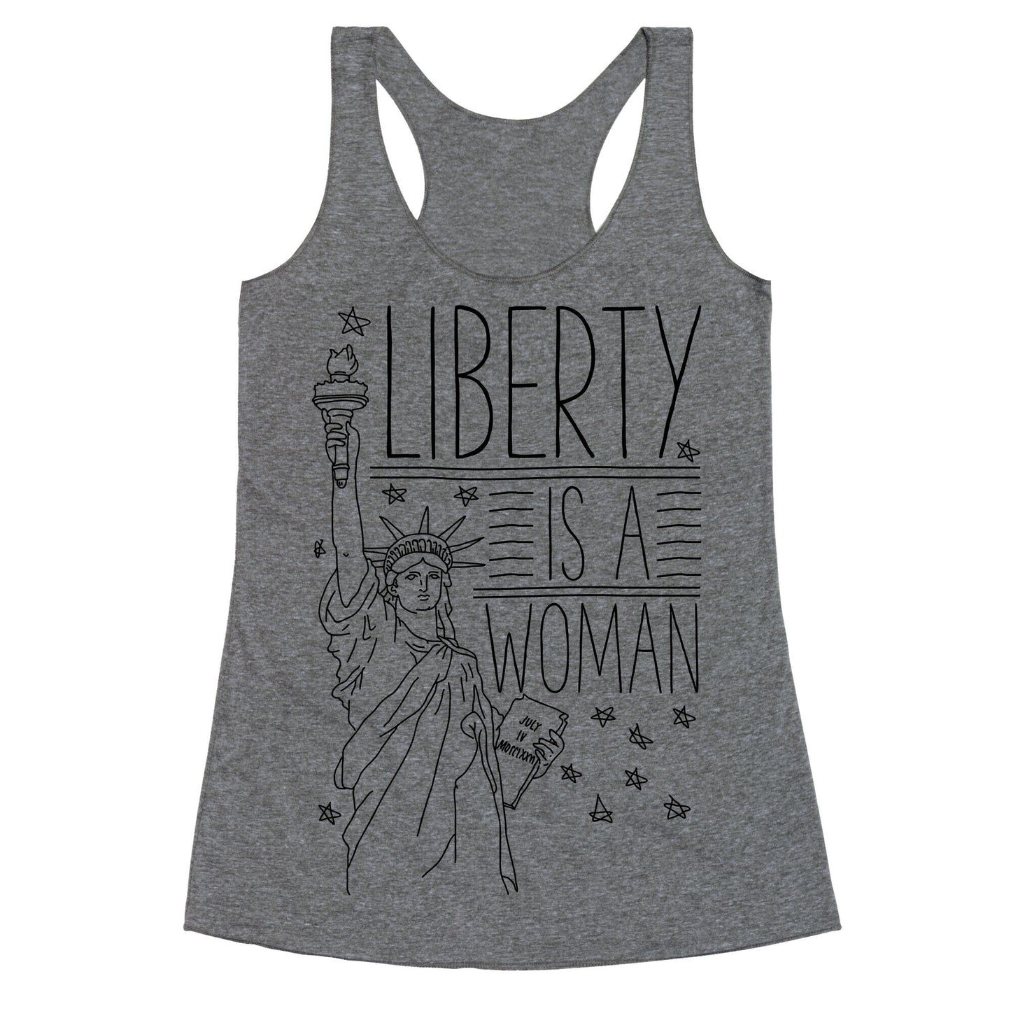 Liberty is a Woman Racerback Tank