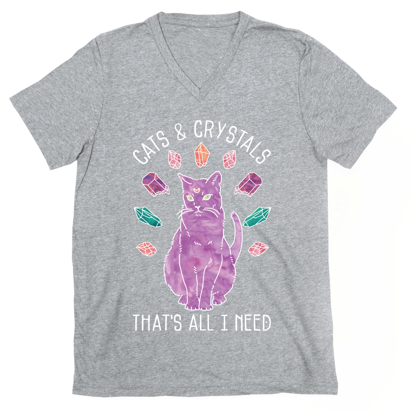 Cats and Crystals V-Neck