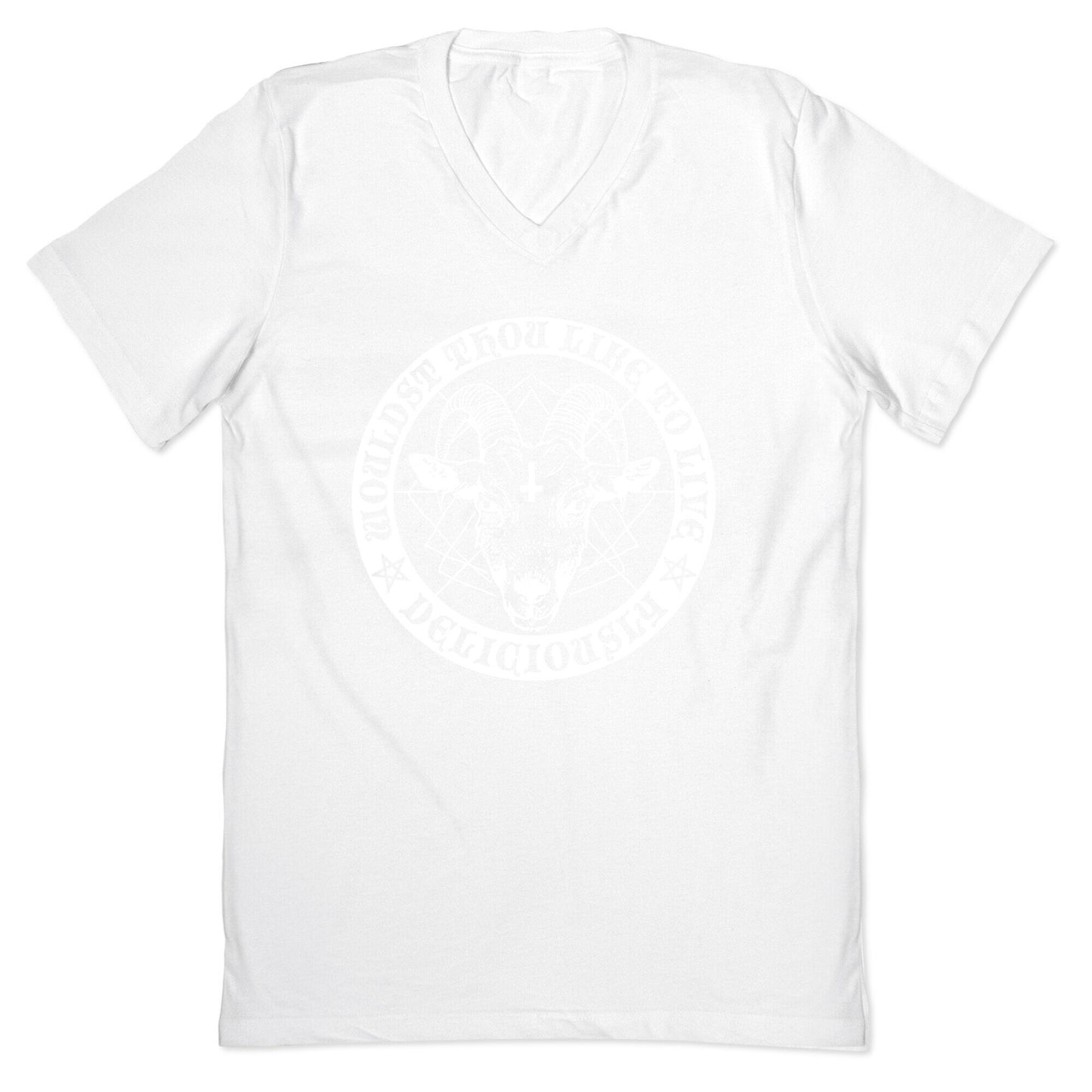 Black Philip: Wouldst Thou Like To Live Deliciously V-Neck