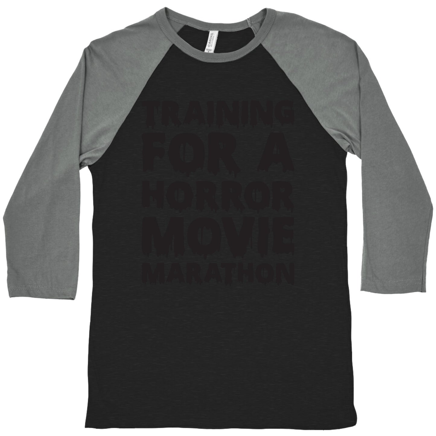 Training For A Horror Movie Marathon Baseball Tee