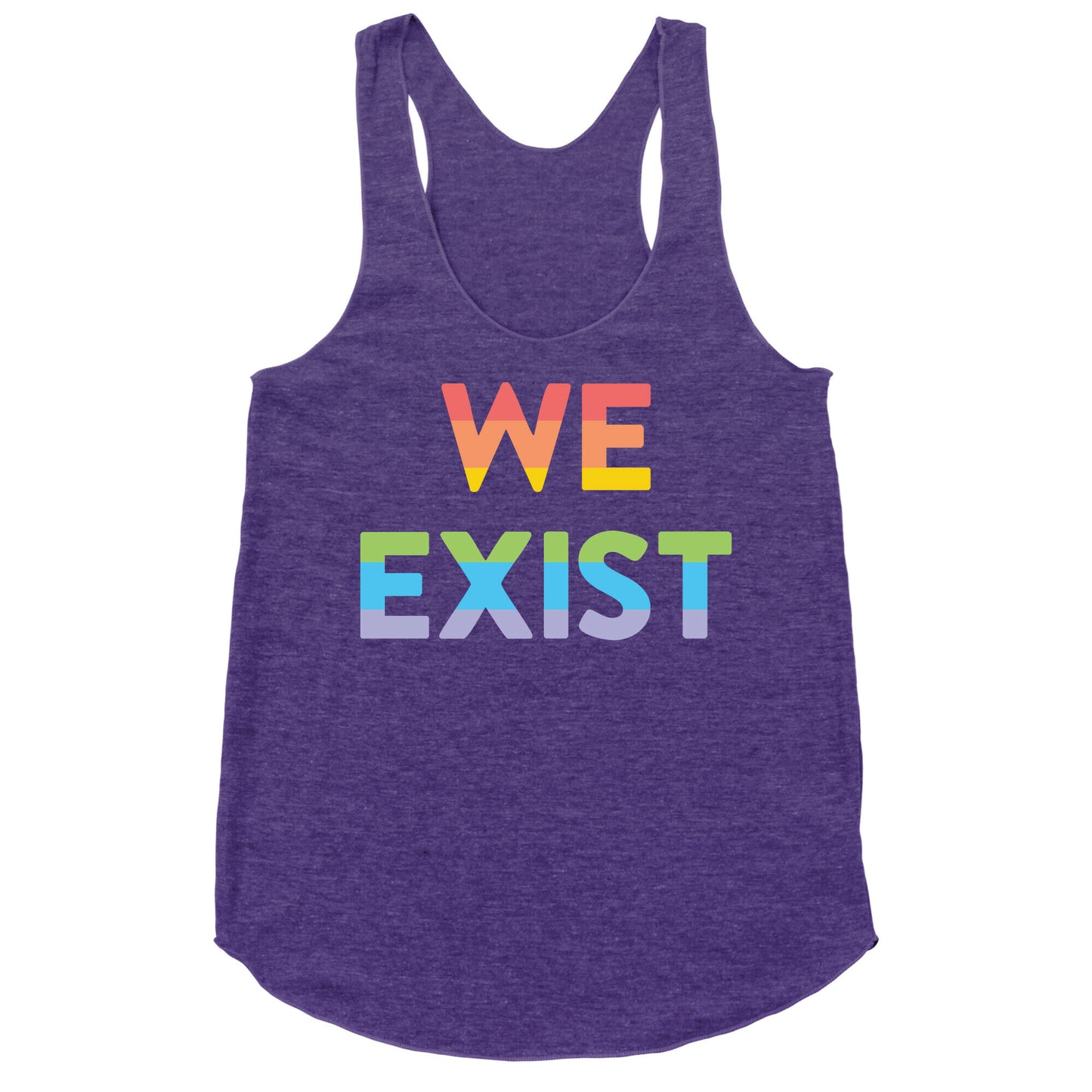 We Exist Queer Racerback Tank