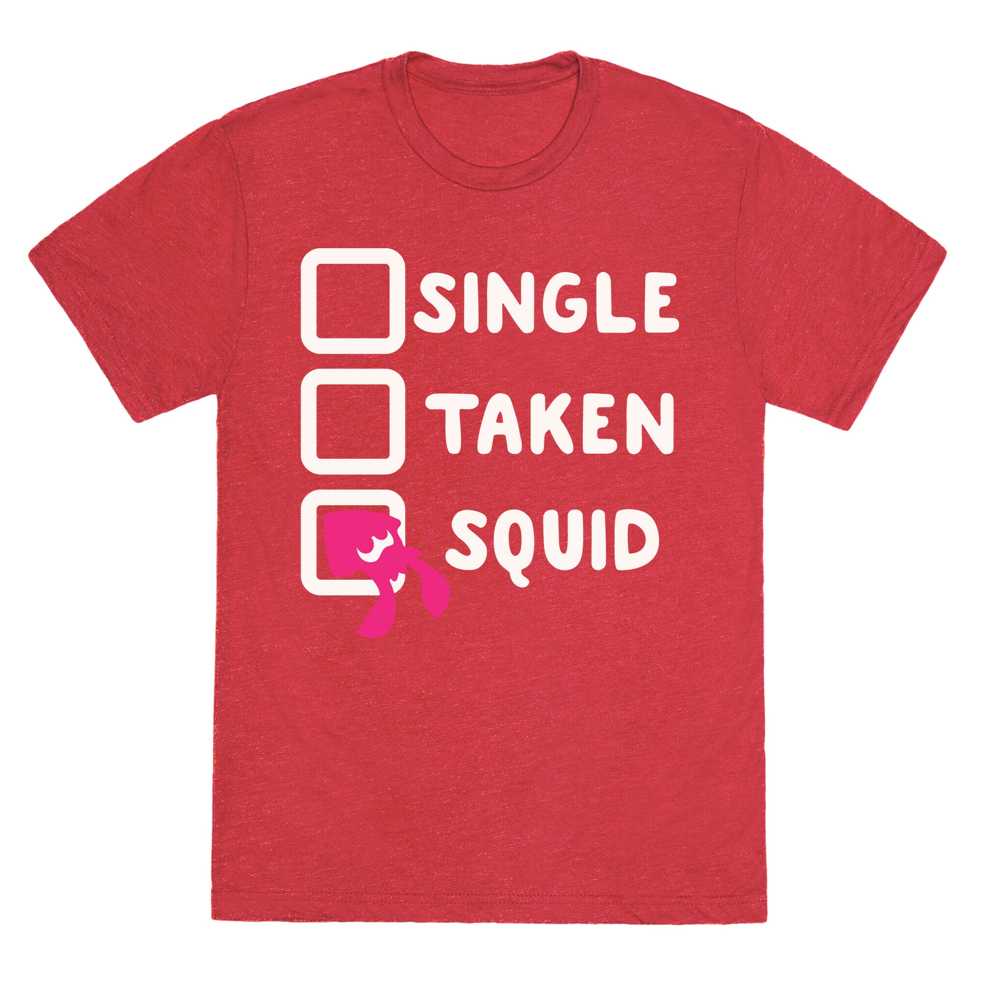 Single Taken Squid White Print Unisex Triblend Tee