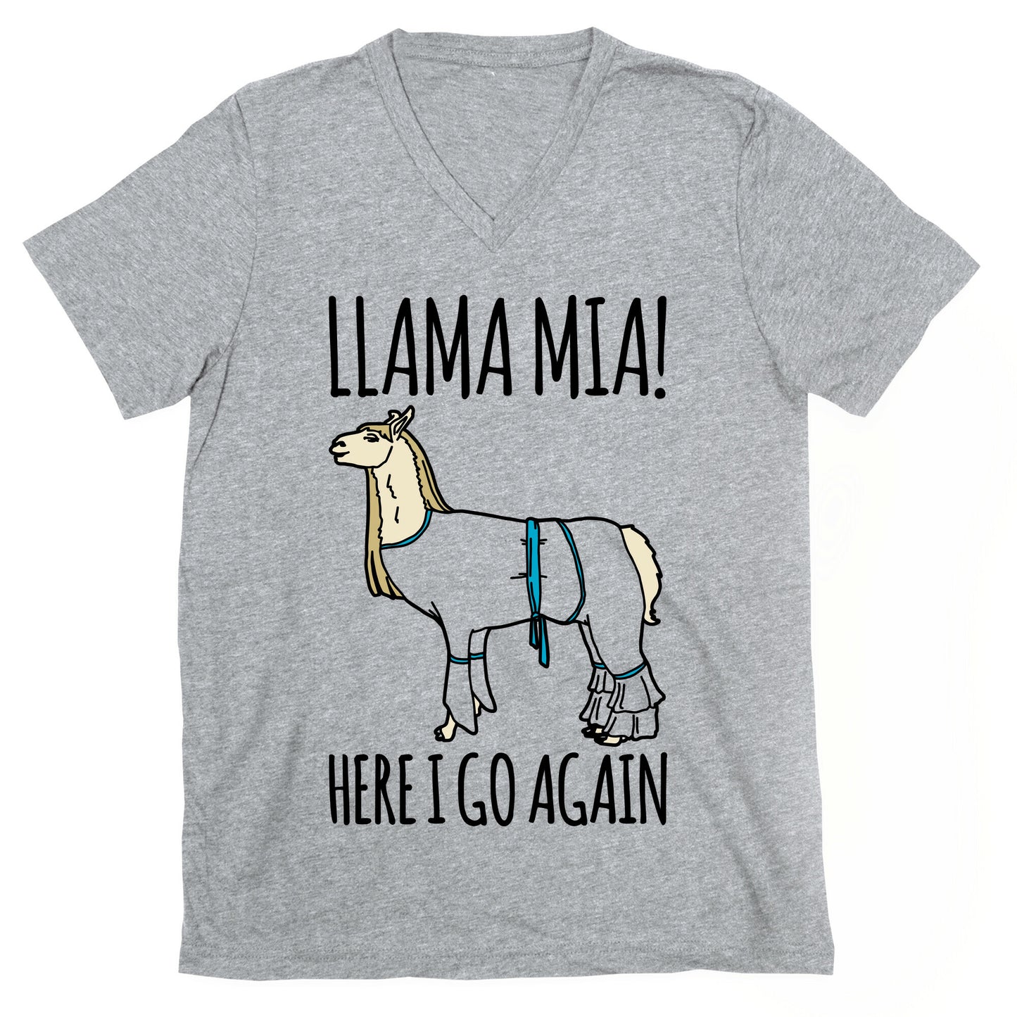 Llama Mia Parody V-Neck