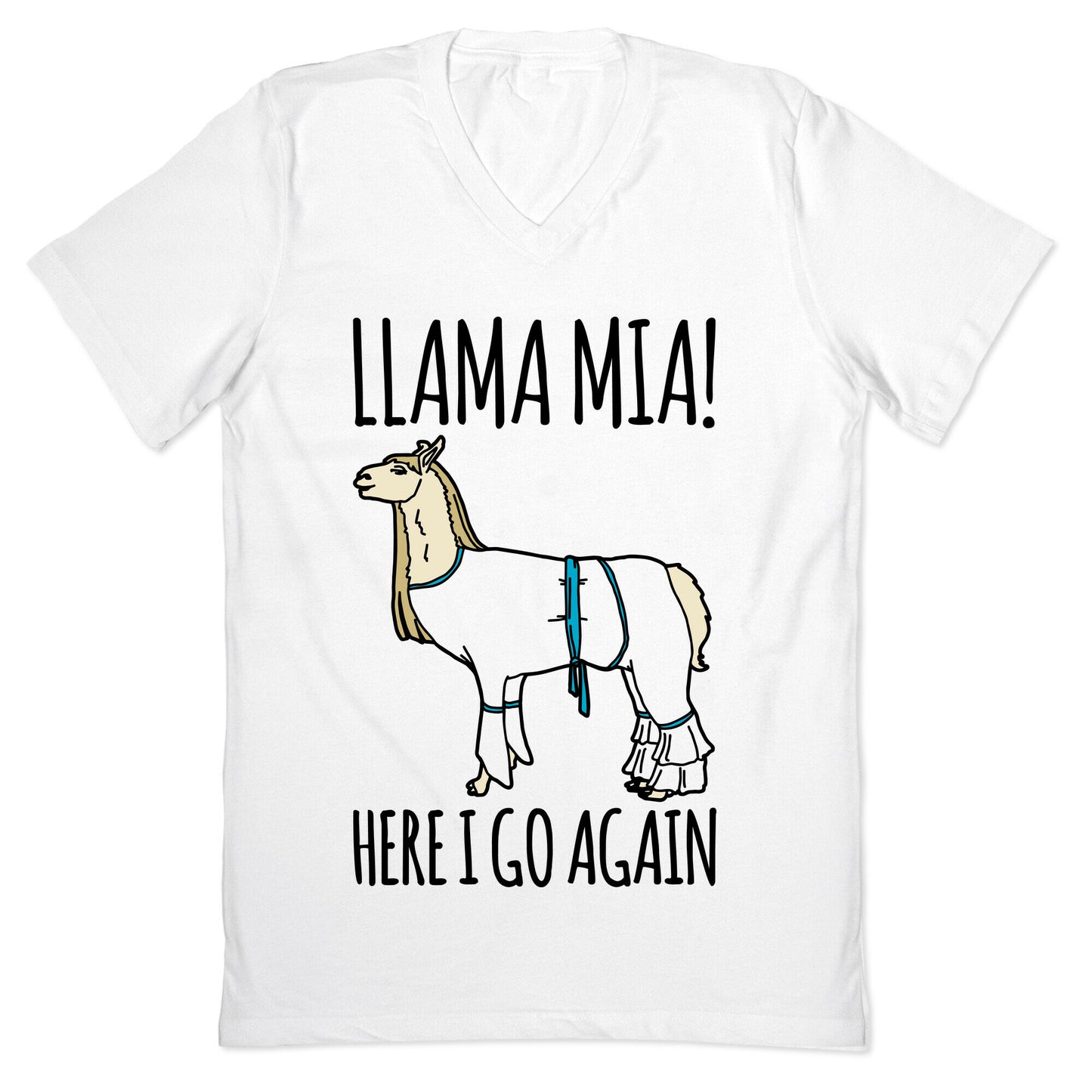 Llama Mia Parody V-Neck