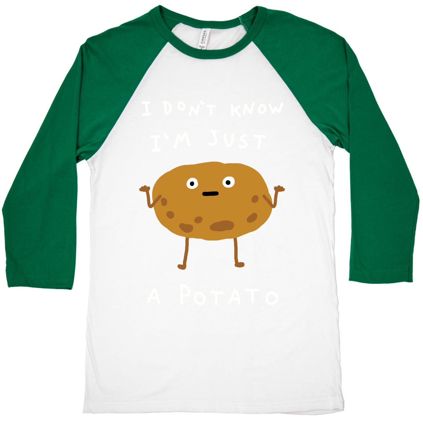 I Don't Know I'm Just A Potato Baseball Tee