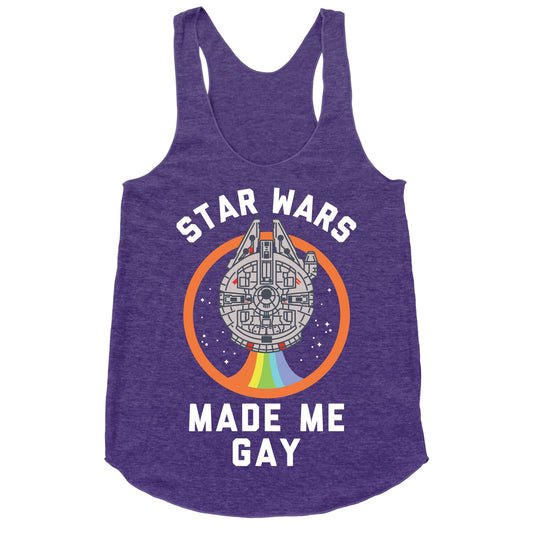 Star Wars Made Me Gay Racerback Tank
