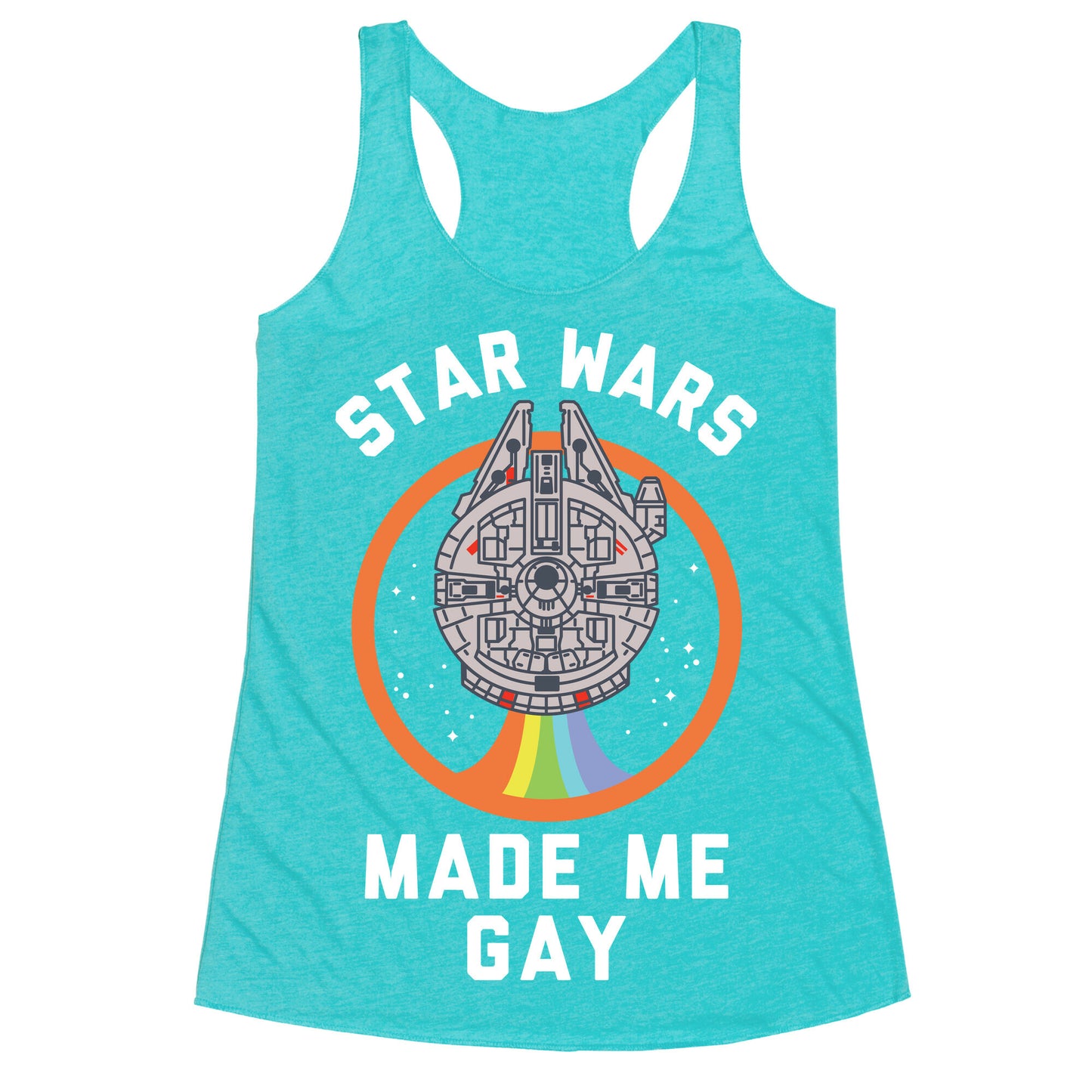 Star Wars Made Me Gay Racerback Tank