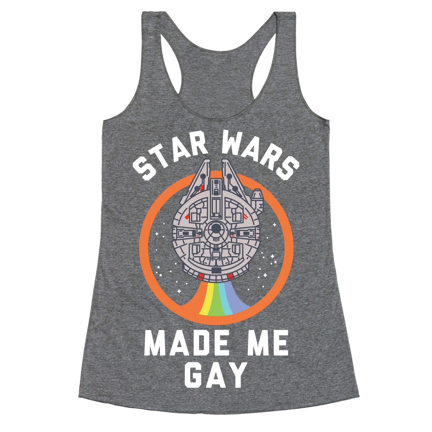 Star Wars Made Me Gay Racerback Tank