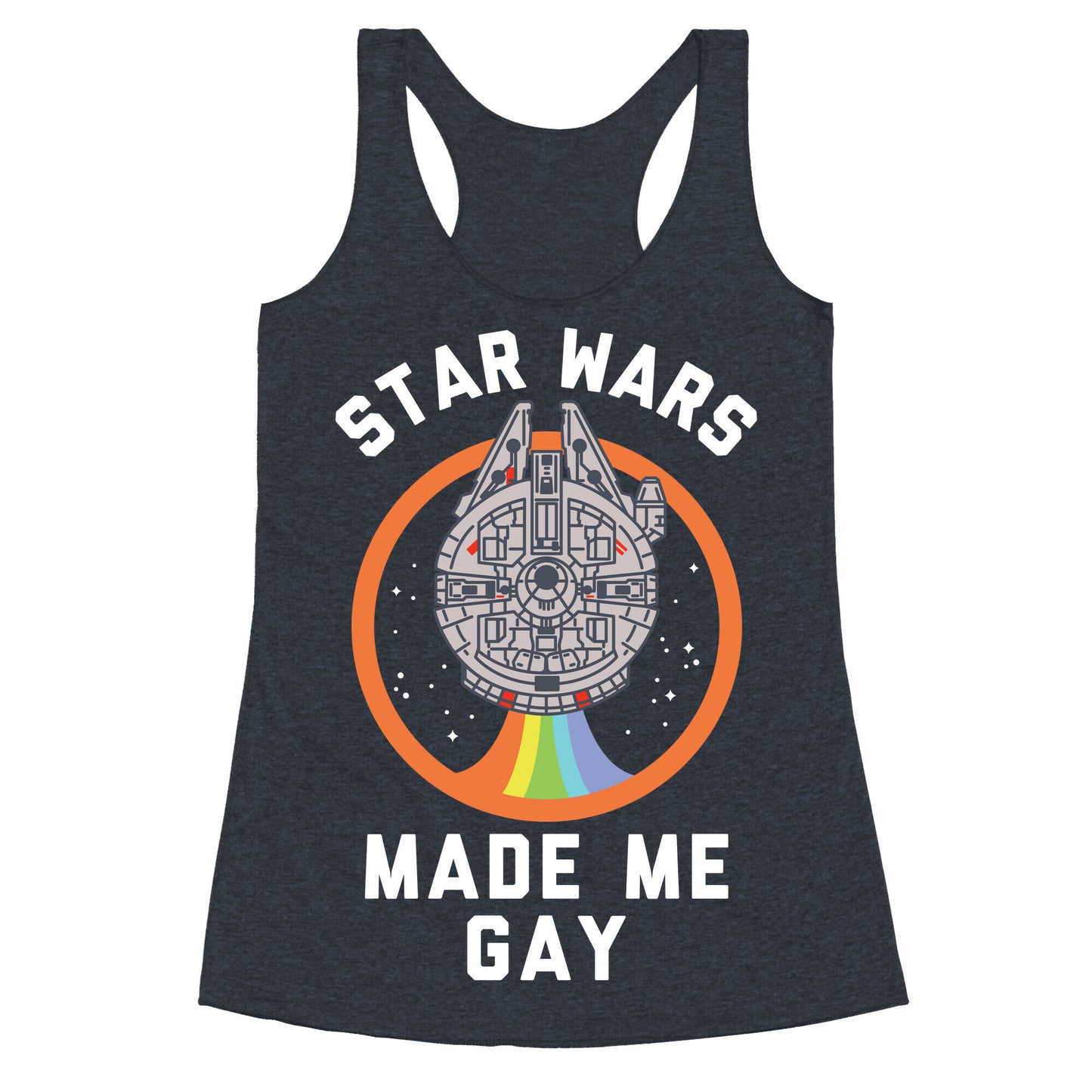 Star Wars Made Me Gay Racerback Tank