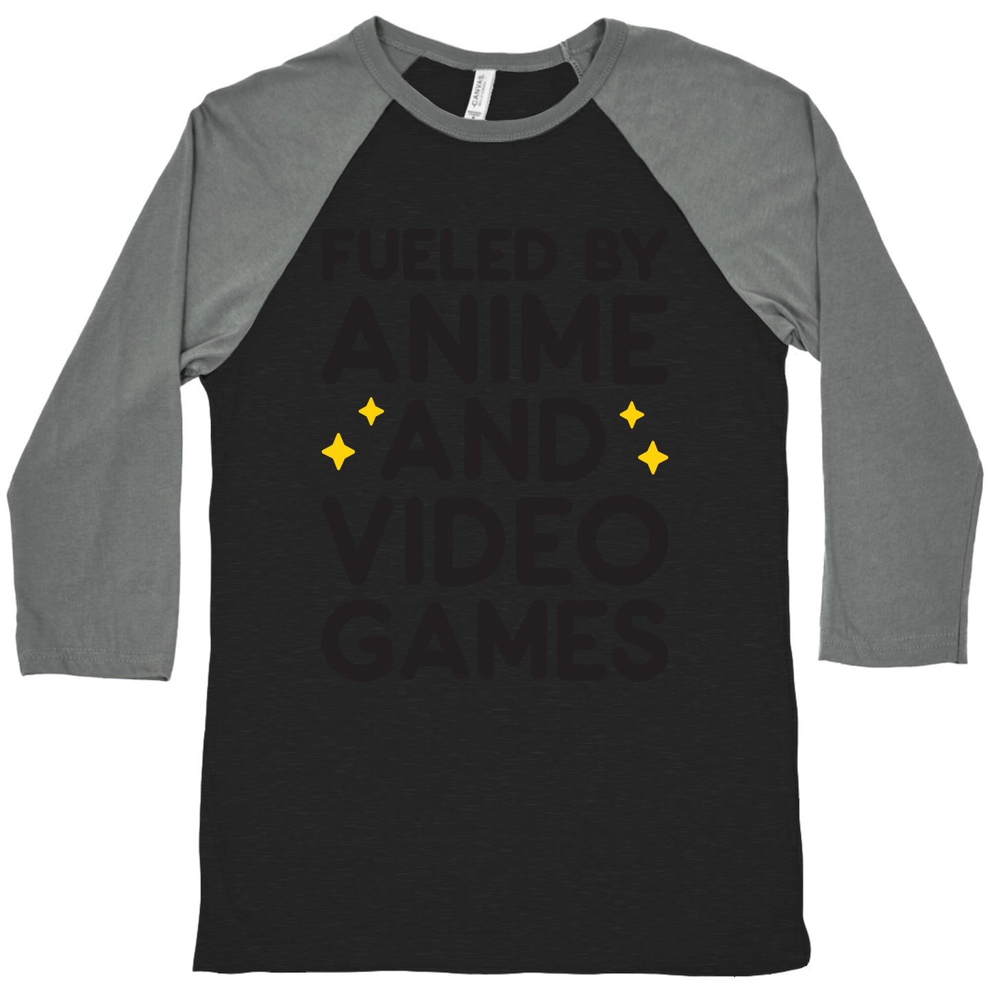 Fueled By Anime And Video Games Baseball Tee