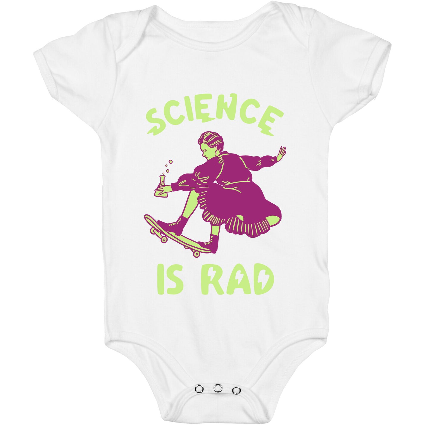 Science Is Rad (Marie Curie) Baby One Piece
