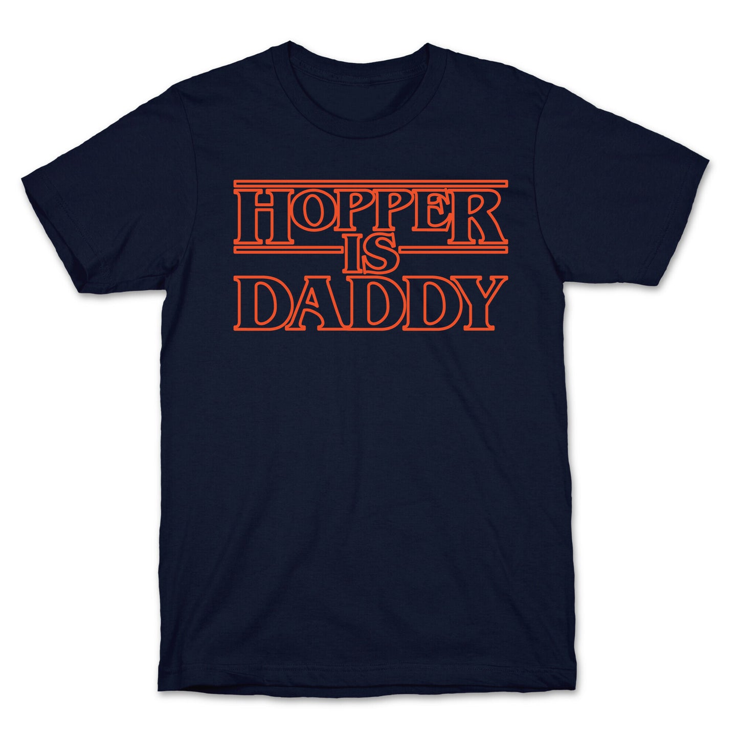 Hopper Is Daddy Parody White Print T-Shirt
