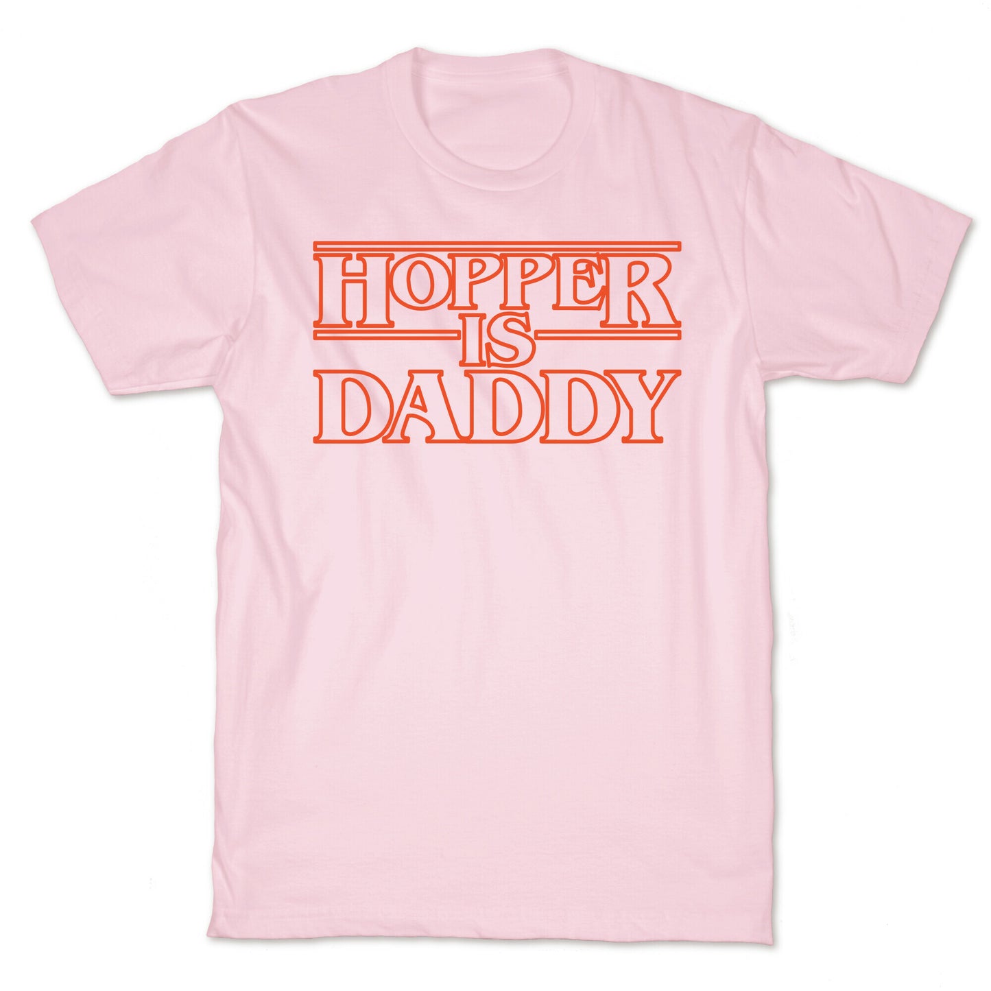 Hopper Is Daddy Parody White Print T-Shirt