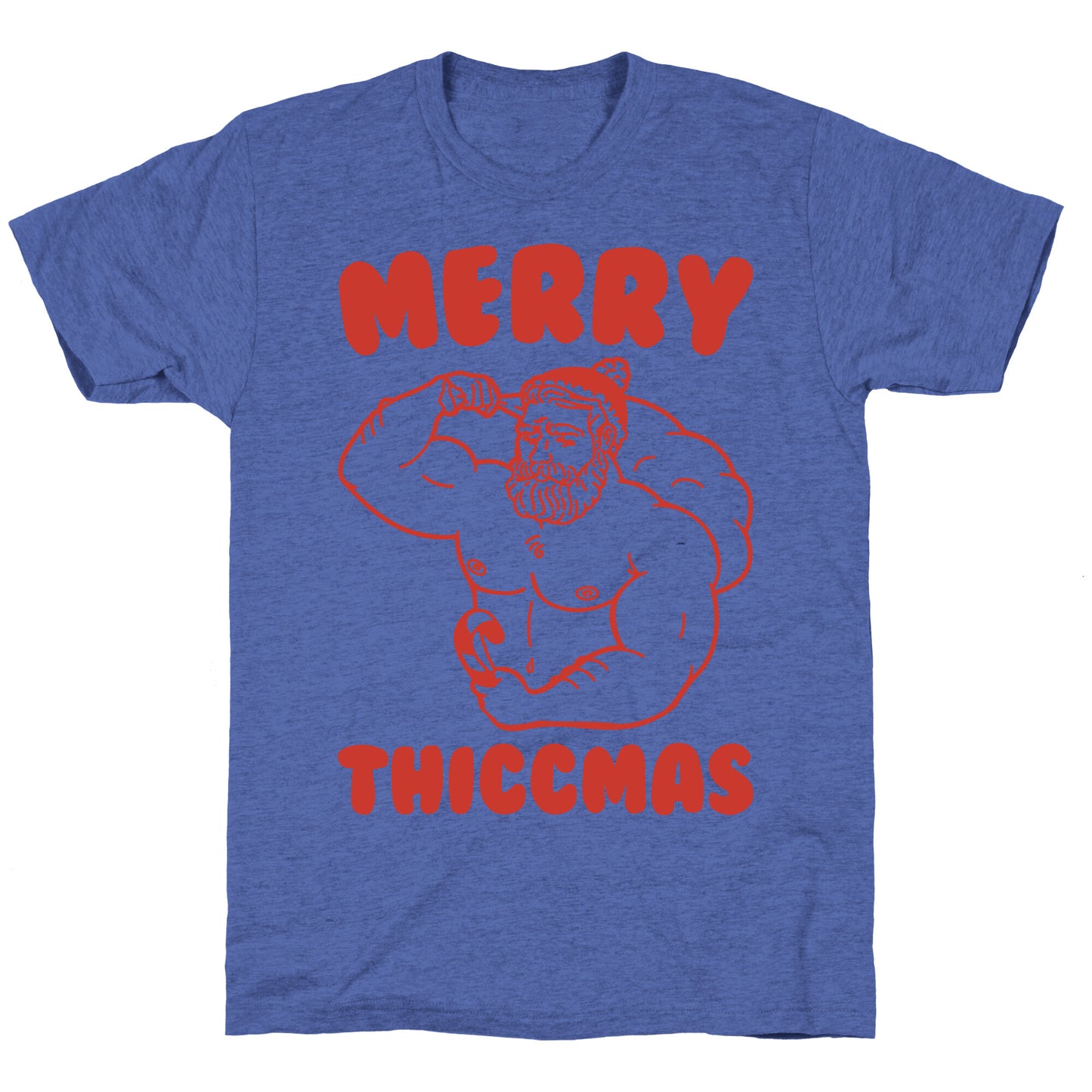 Merry Thiccmas Parody Unisex Triblend Tee