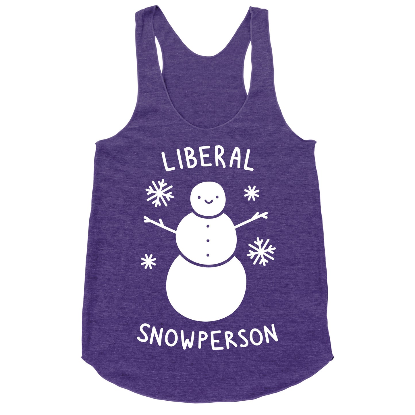 Liberal Snowperson Racerback Tank