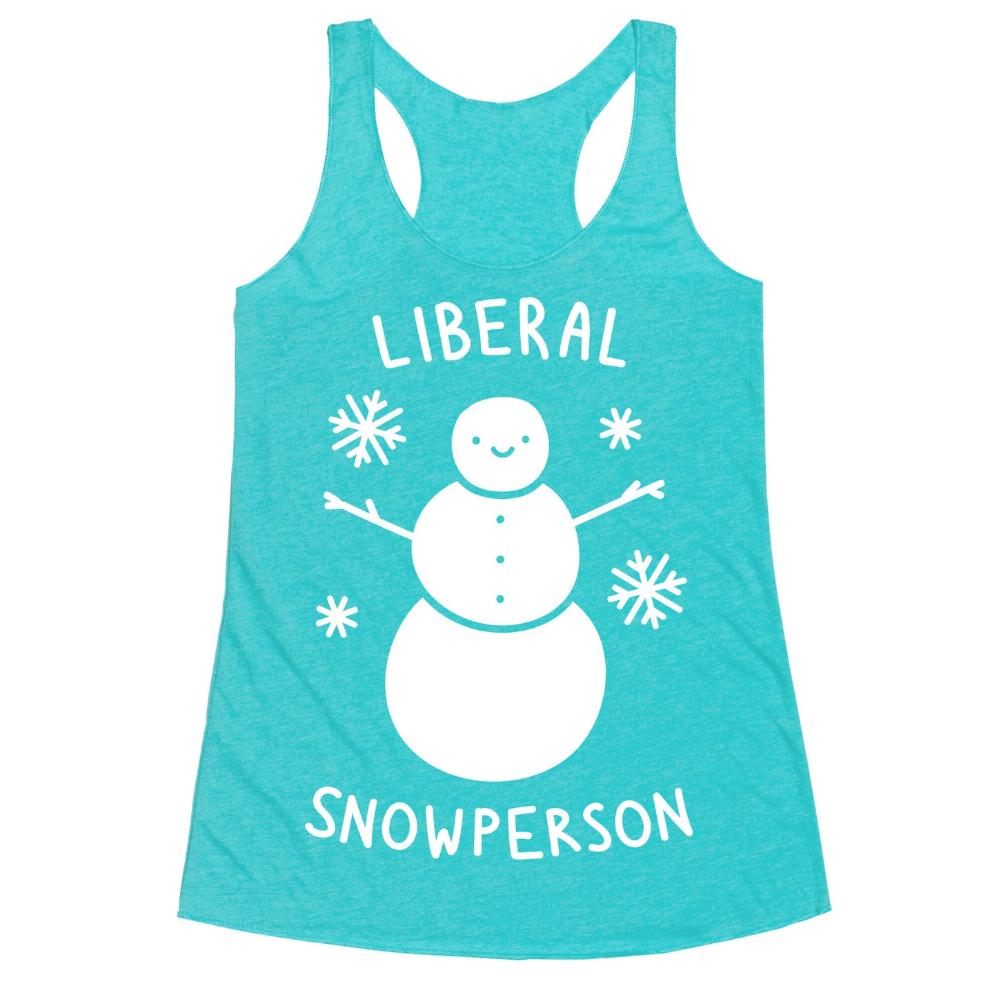 Liberal Snowperson Racerback Tank