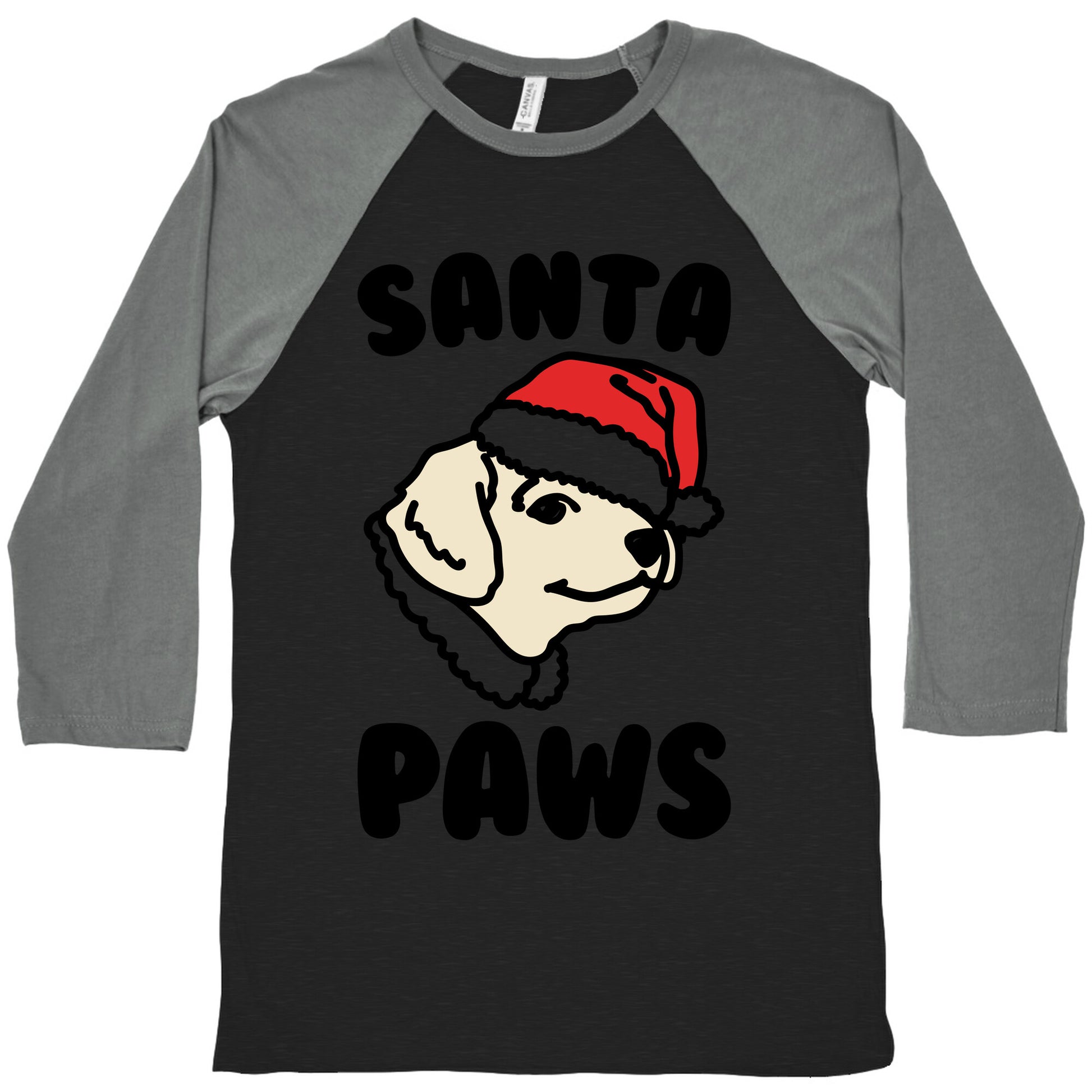 Santa Paws  Baseball Tee