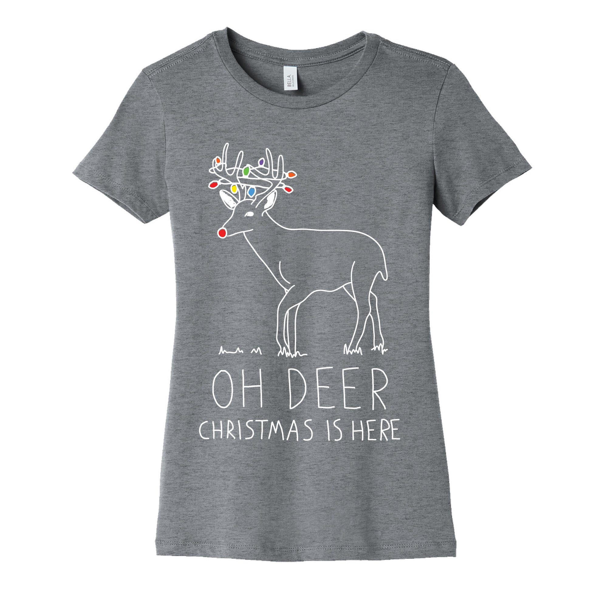Oh Deer Christmas Is Here Women's Cotton Tee