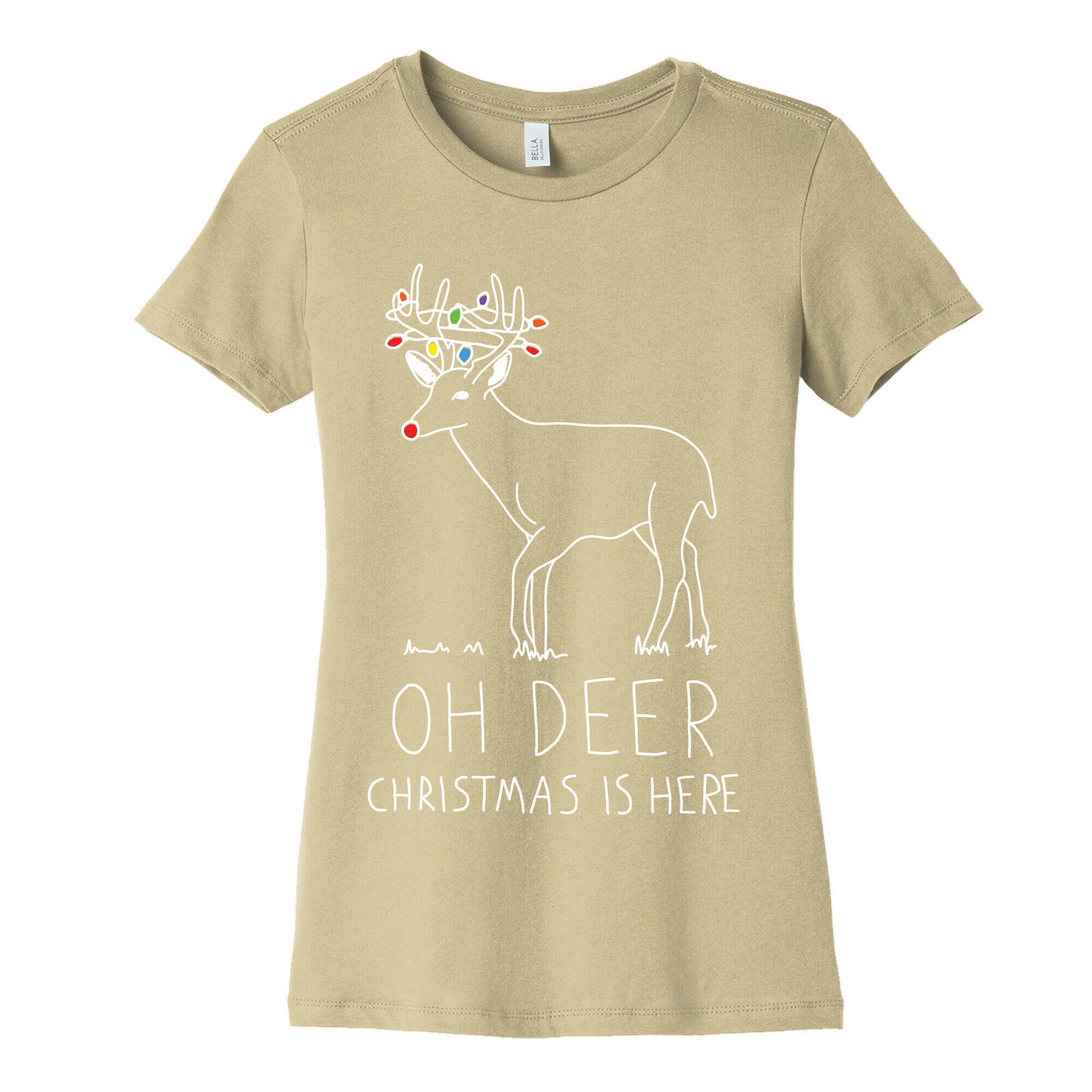 Oh Deer Christmas Is Here Women's Cotton Tee