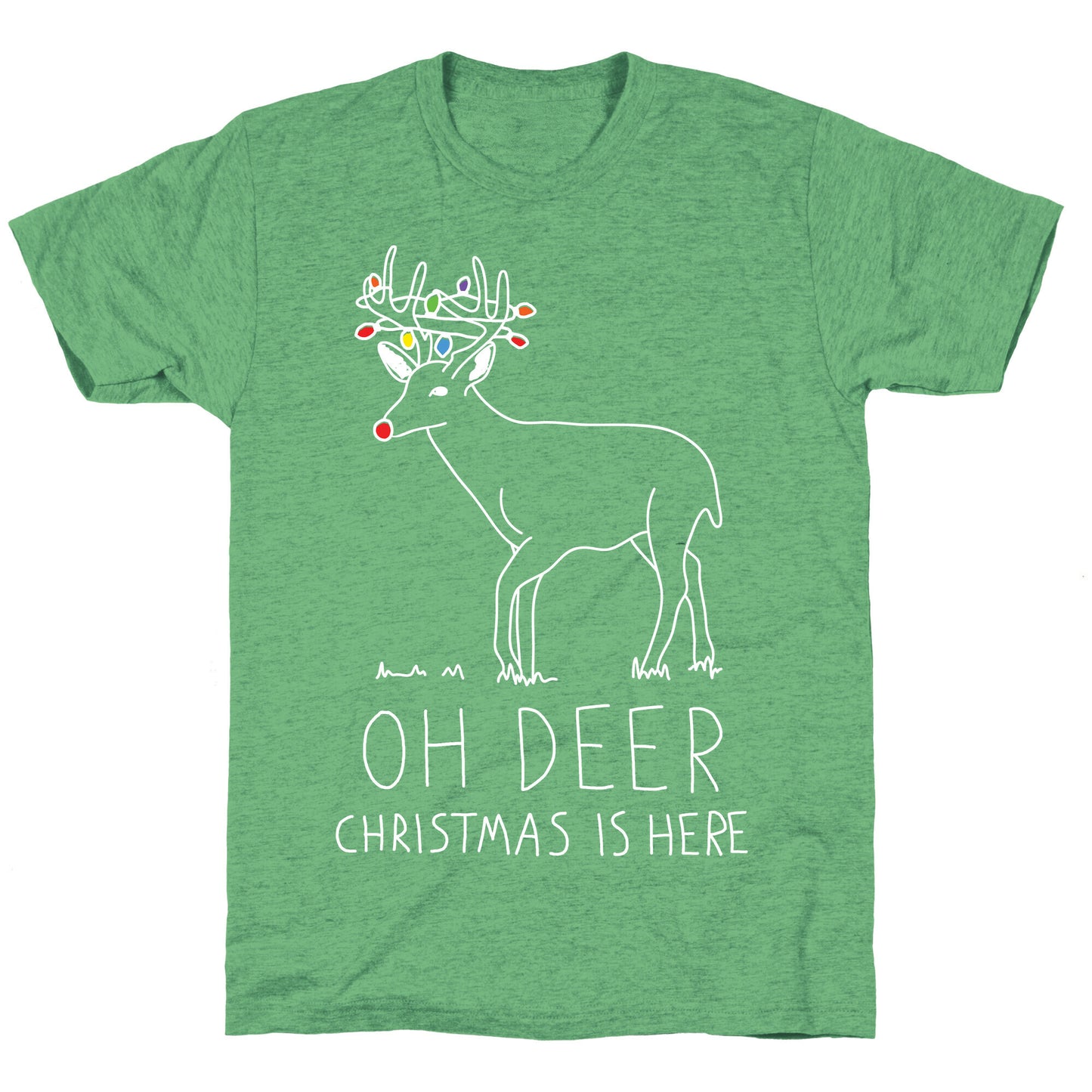 Oh Deer Christmas Is Here Unisex Triblend Tee