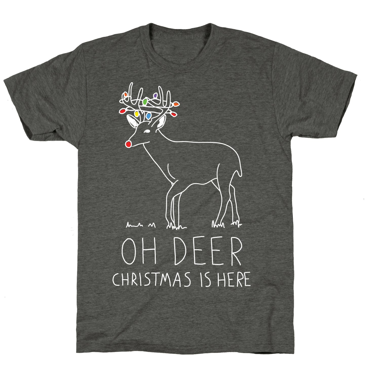 Oh Deer Christmas Is Here Unisex Triblend Tee