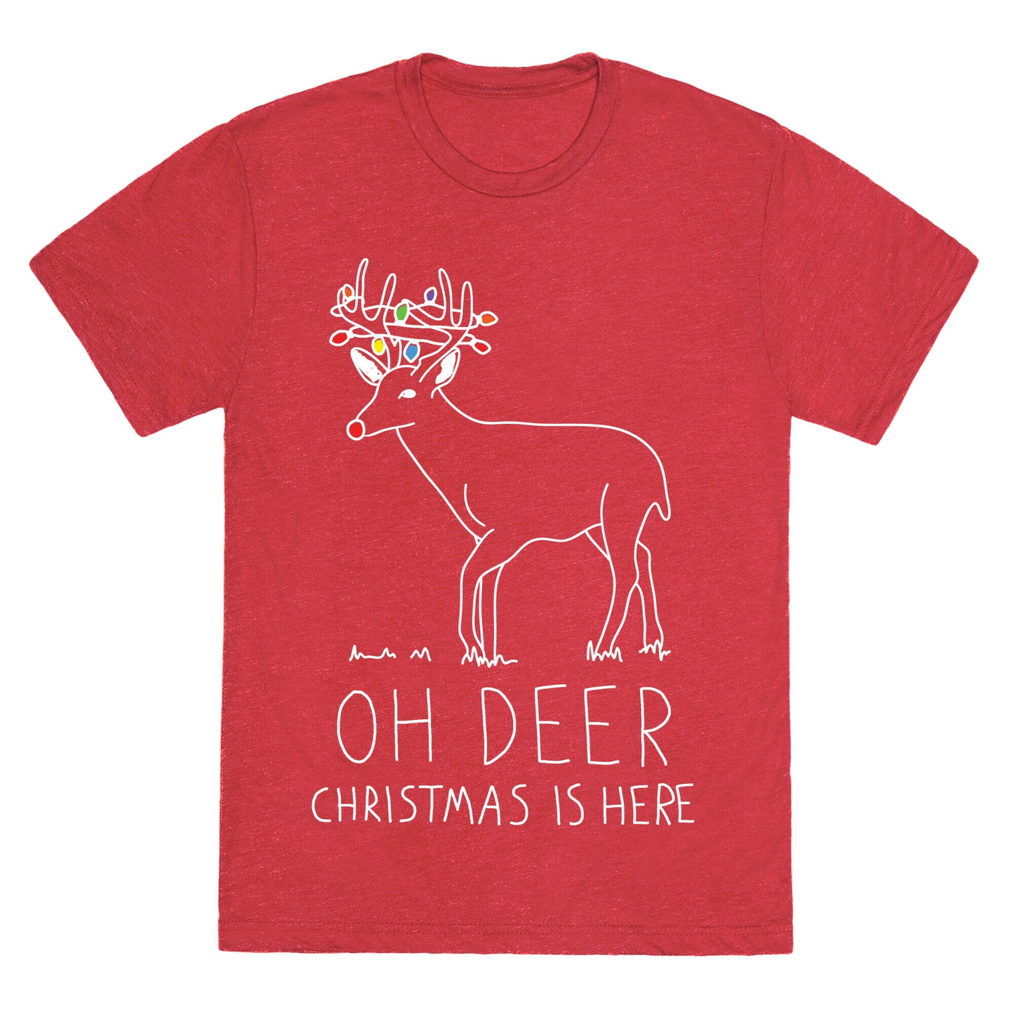 Oh Deer Christmas Is Here Unisex Triblend Tee