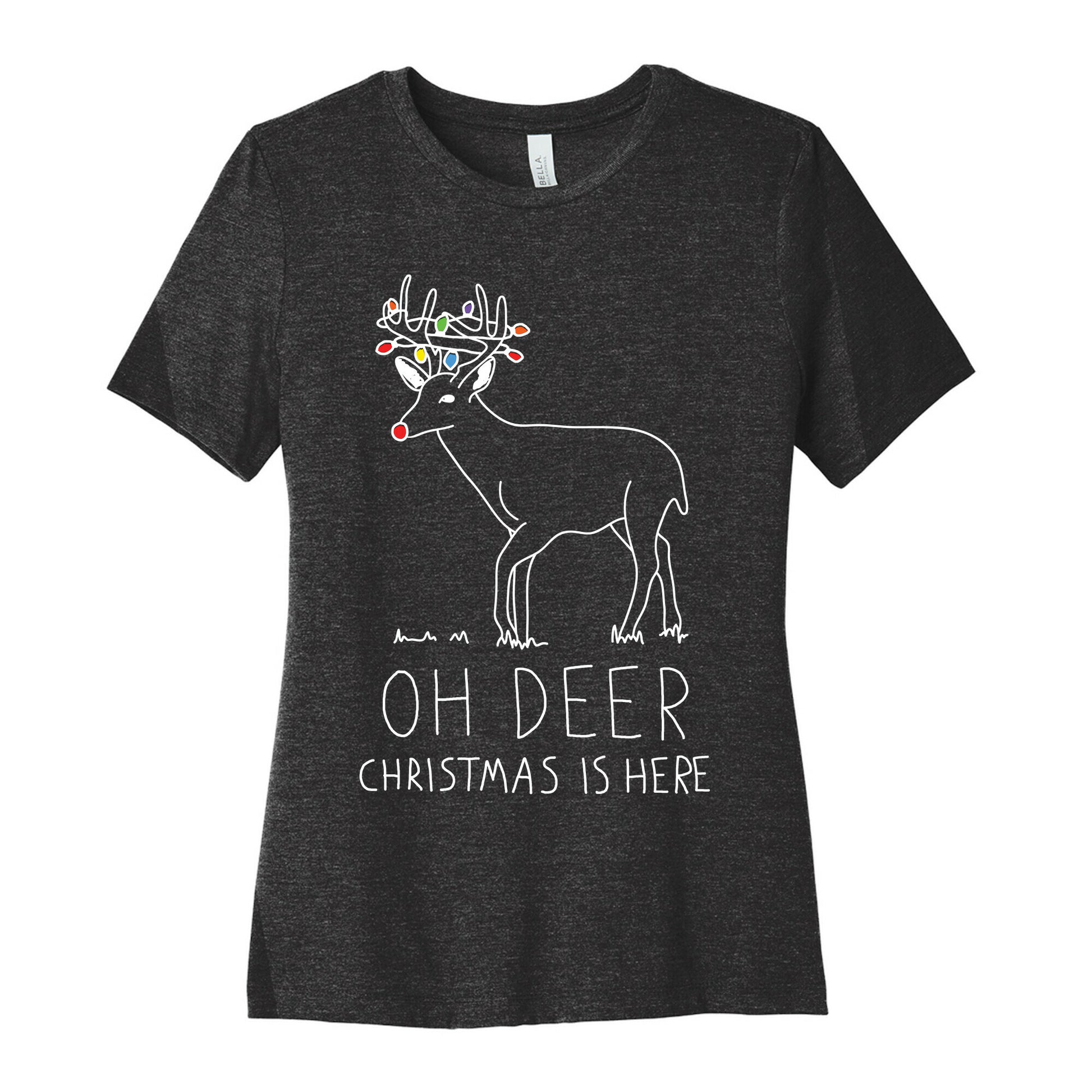 Oh Deer Christmas Is Here Women's Cotton Tee