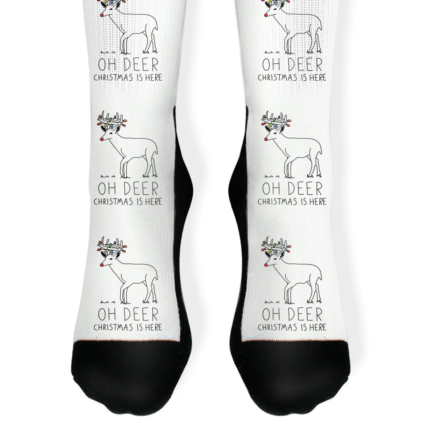 Oh Deer Christmas Is Here Socks