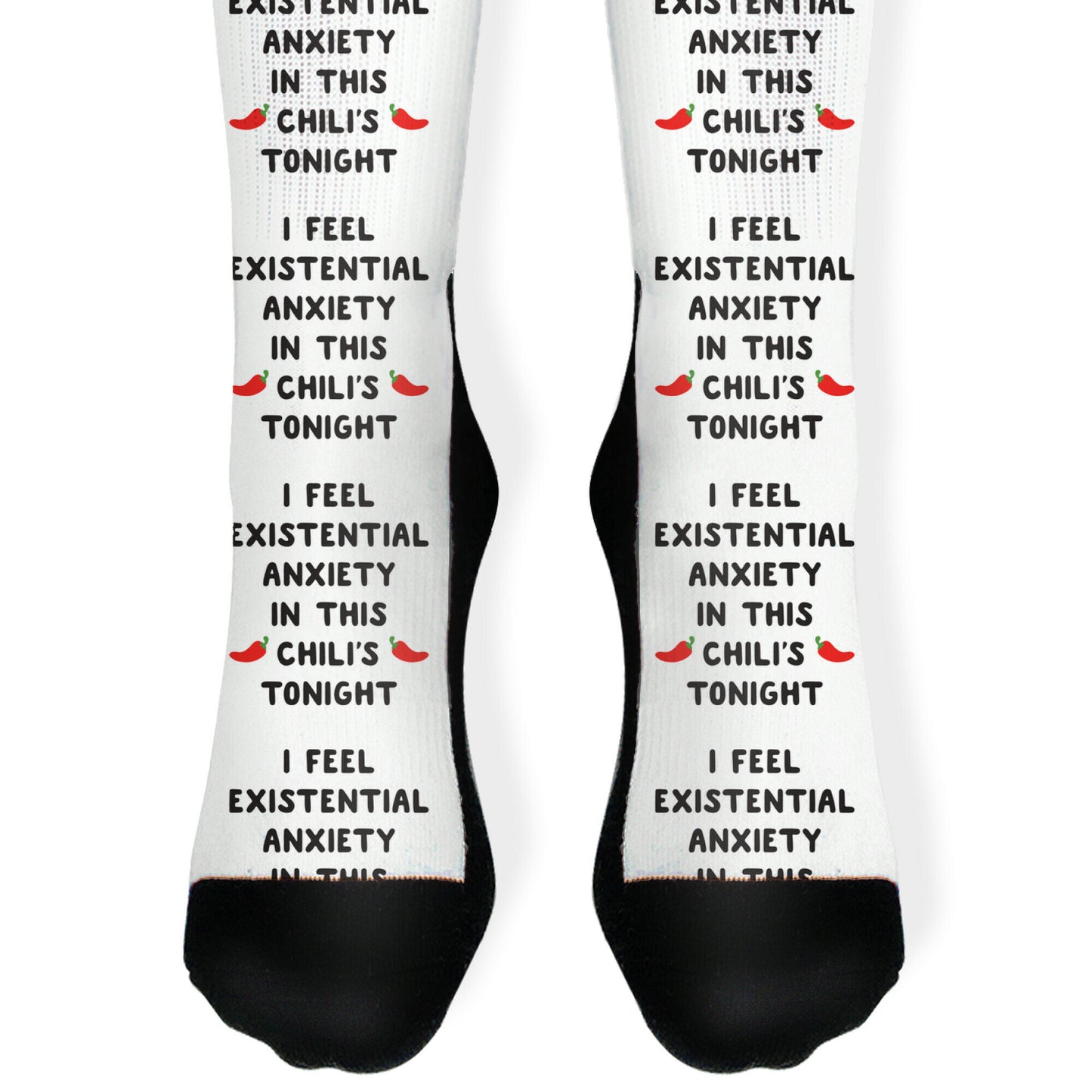 I Feel Existential Anxiety In This Chili's Tonight Socks