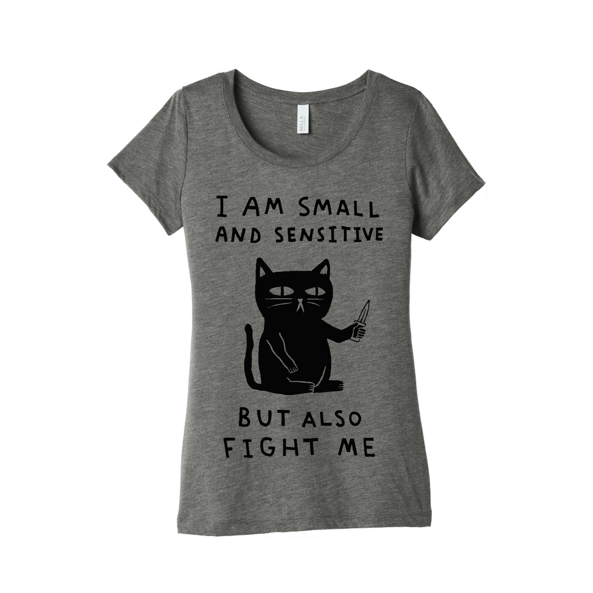 I Am Small And Sensitive But Also Fight Me Cat Women's Triblend Tee