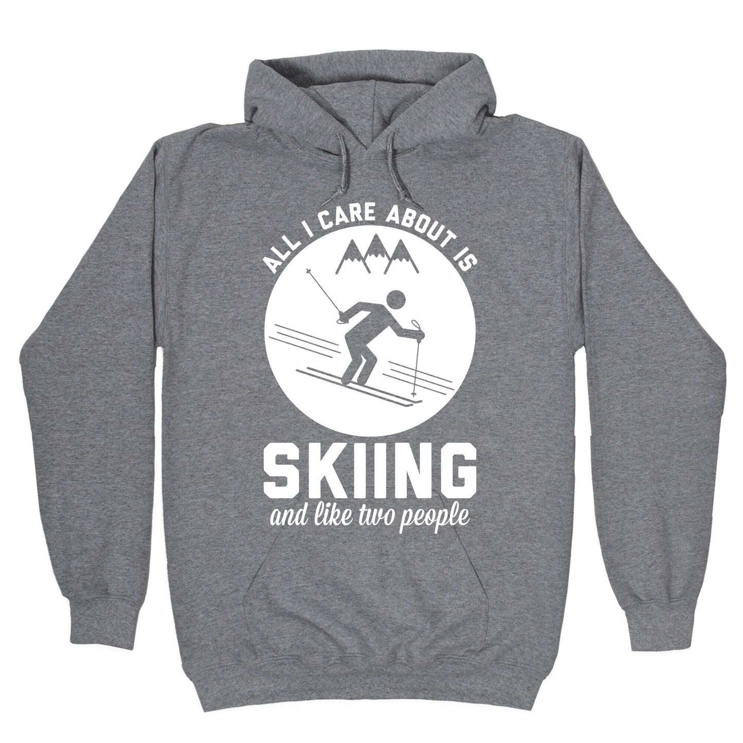 Skiing and Like Two People Hoodie