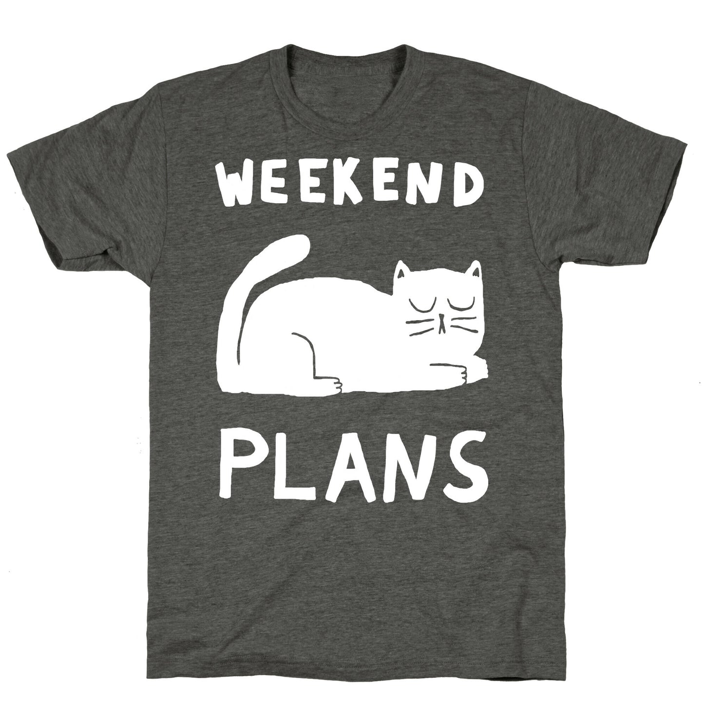Weekend Plans Cat Unisex Triblend Tee