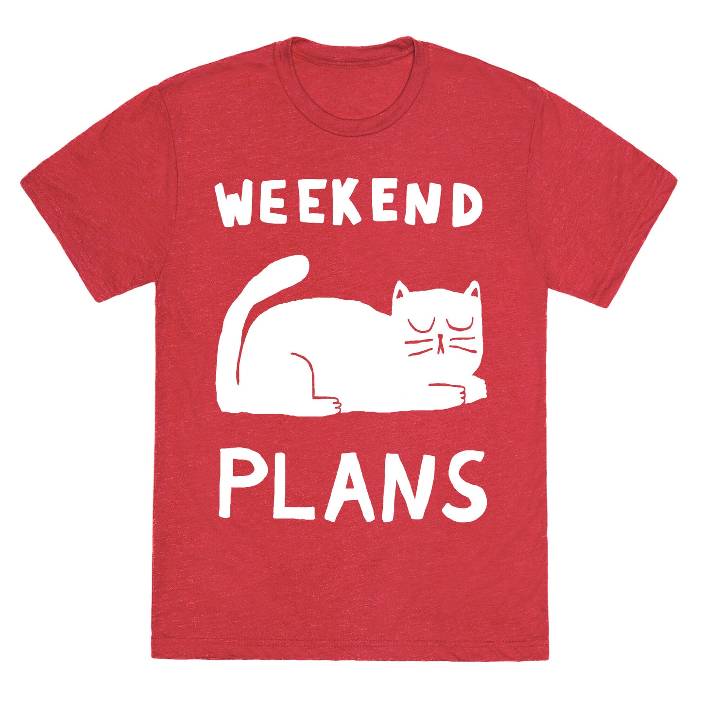 Weekend Plans Cat Unisex Triblend Tee