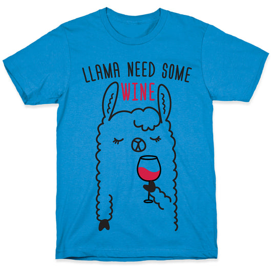 Llama Need Some Wine T-Shirt
