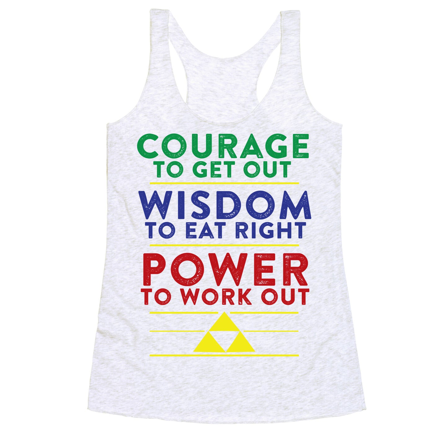 Triforce of Fitness Racerback Tank