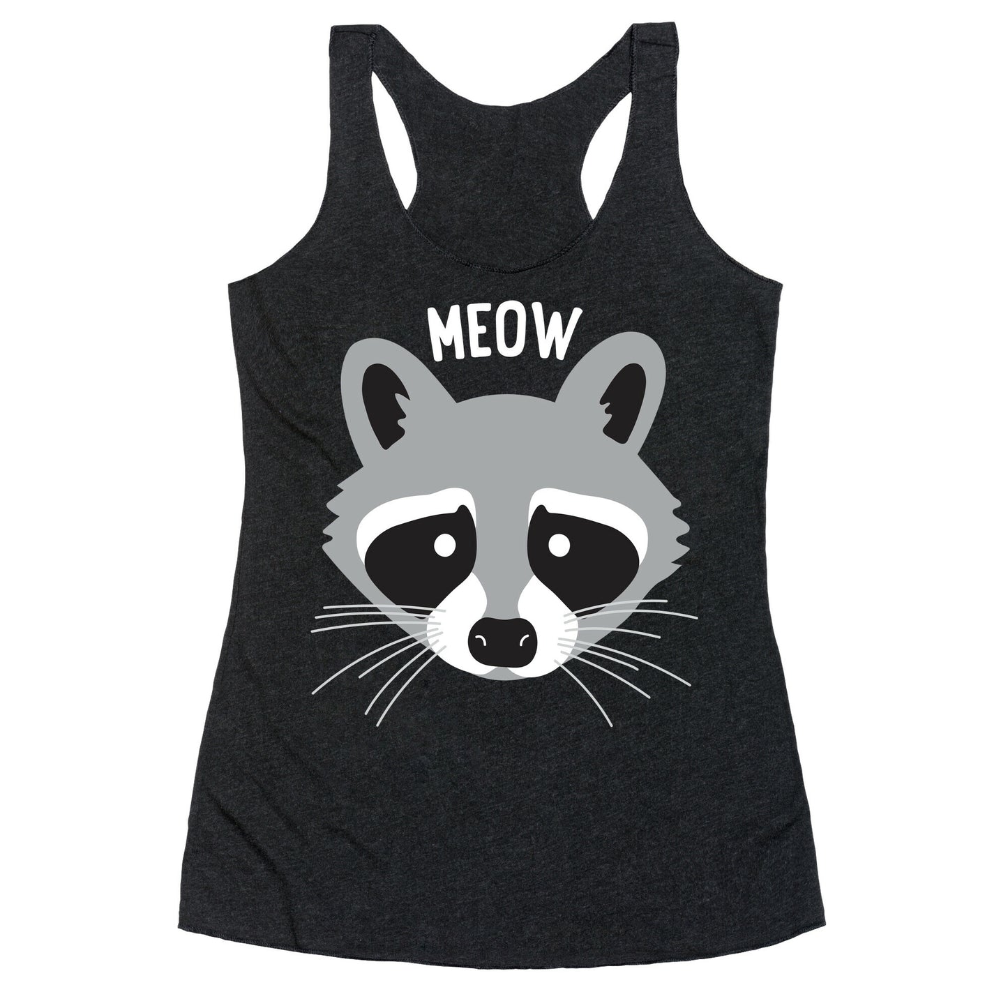 Meow Raccoon Racerback Tank