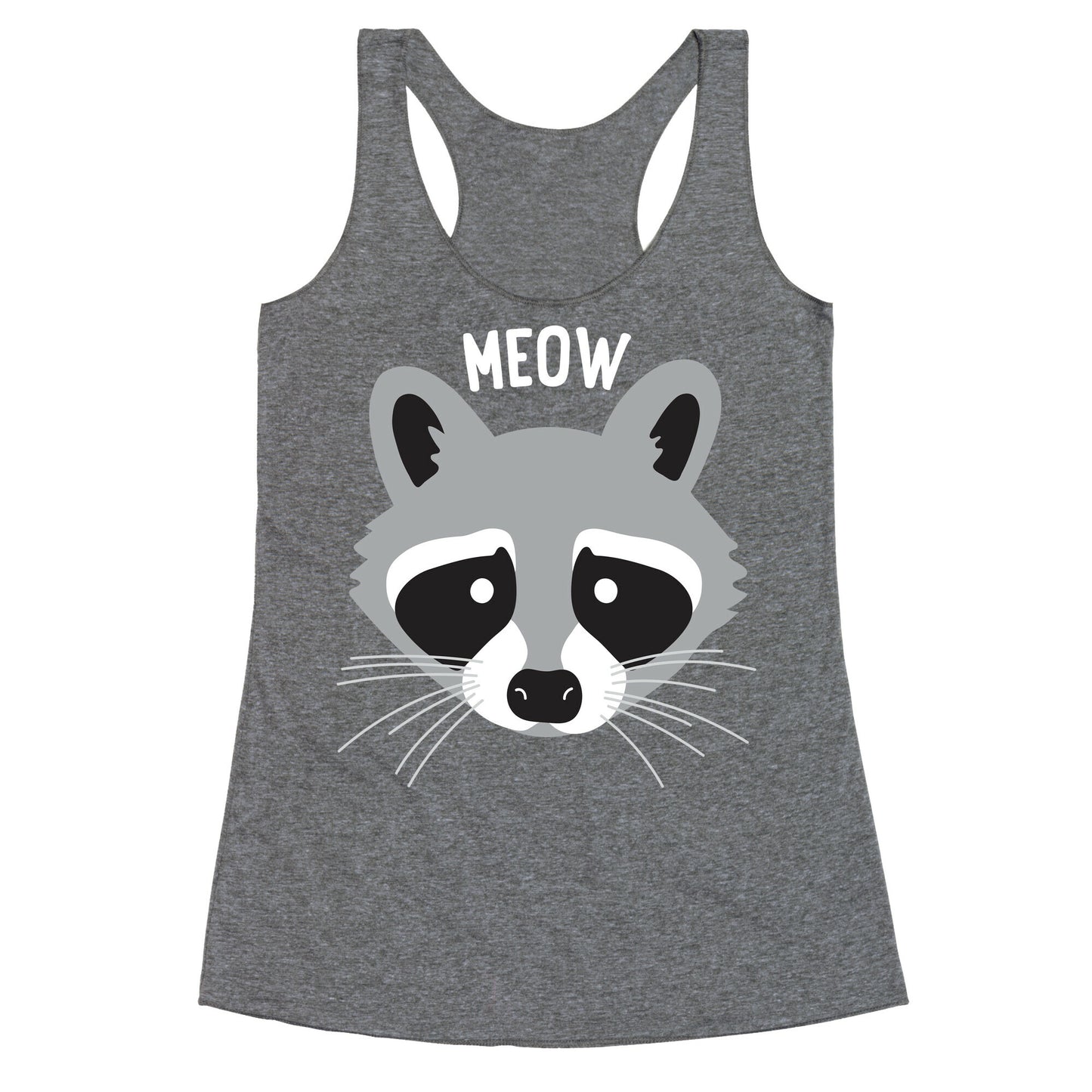 Meow Raccoon Racerback Tank