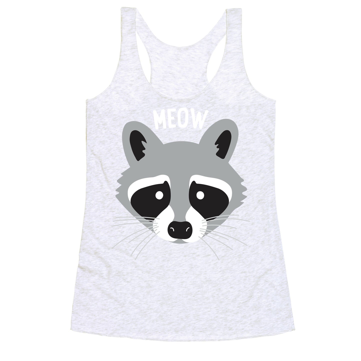Meow Raccoon Racerback Tank